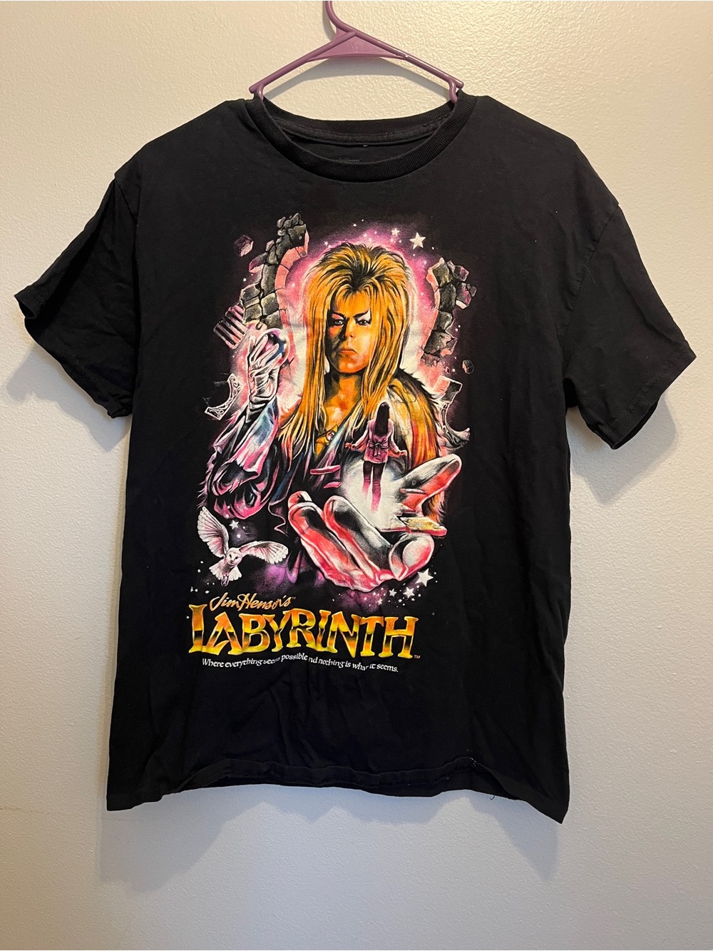 Black Labrinth Goblin King Graphic Tee